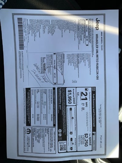 2020 Jeep Wrangler Unlimited Rubicon 4x4