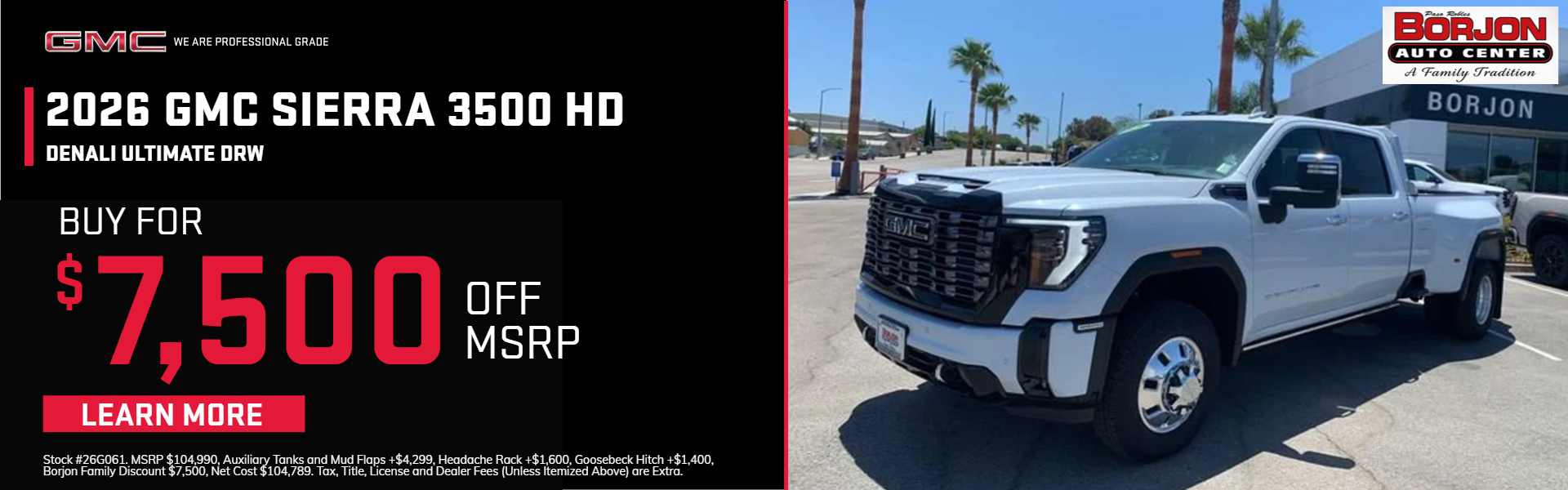 2026 SIERRA 3500 HD SPECIAL AT BORJON AUTO CENTER