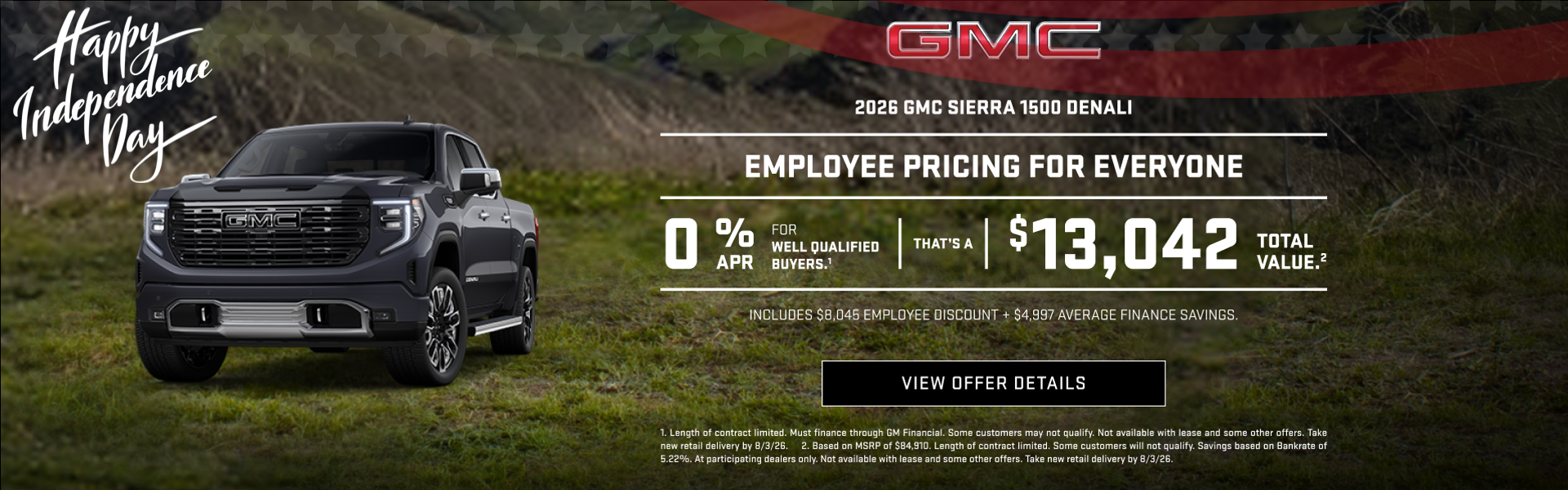 EMPLOYEE PRICING FOR EVERYONE0% APR for well-qualified buyer