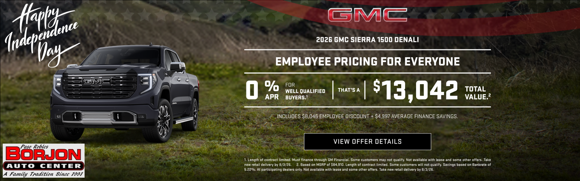 EMPLOYEE PRICING FOR EVERYONE0% APR for well-qualified buyer
