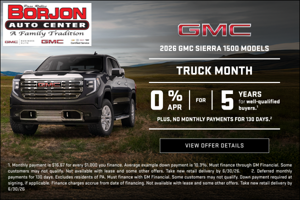 SIERRA 1500 OFFERS FROM BORJON AUTO CENTER