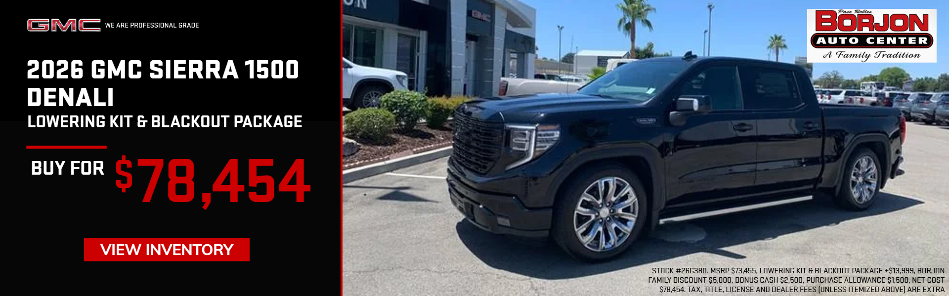 2026 SIERRA 1500 SPECIAL AT BORJON AUTO CENTER
